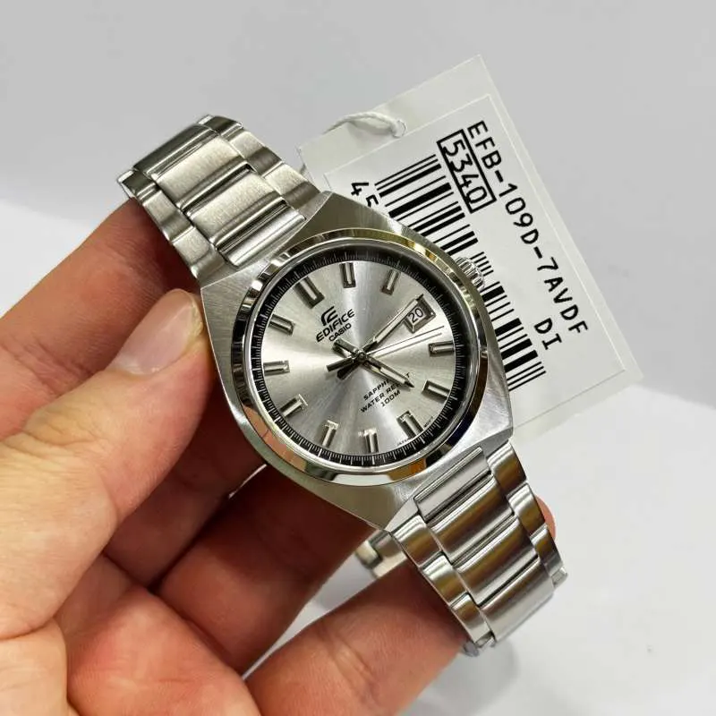 Casio Edifice Motorsports Silver Dial Men's Watch- EFB-109D-7AV